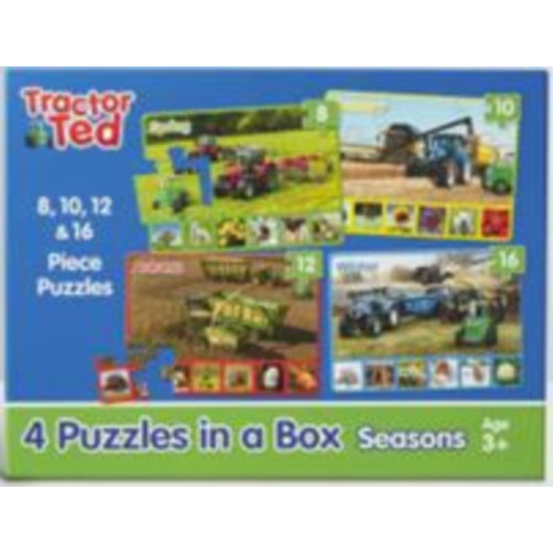 TRACTORLAND LTD 4 puzzles in a box - Tractor Ted (inbunden, eng)
