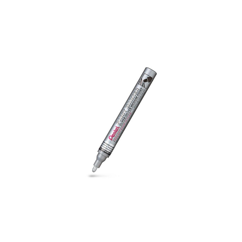 Produktbild för Märkpenna PENTEL Paint Marker rund silv.