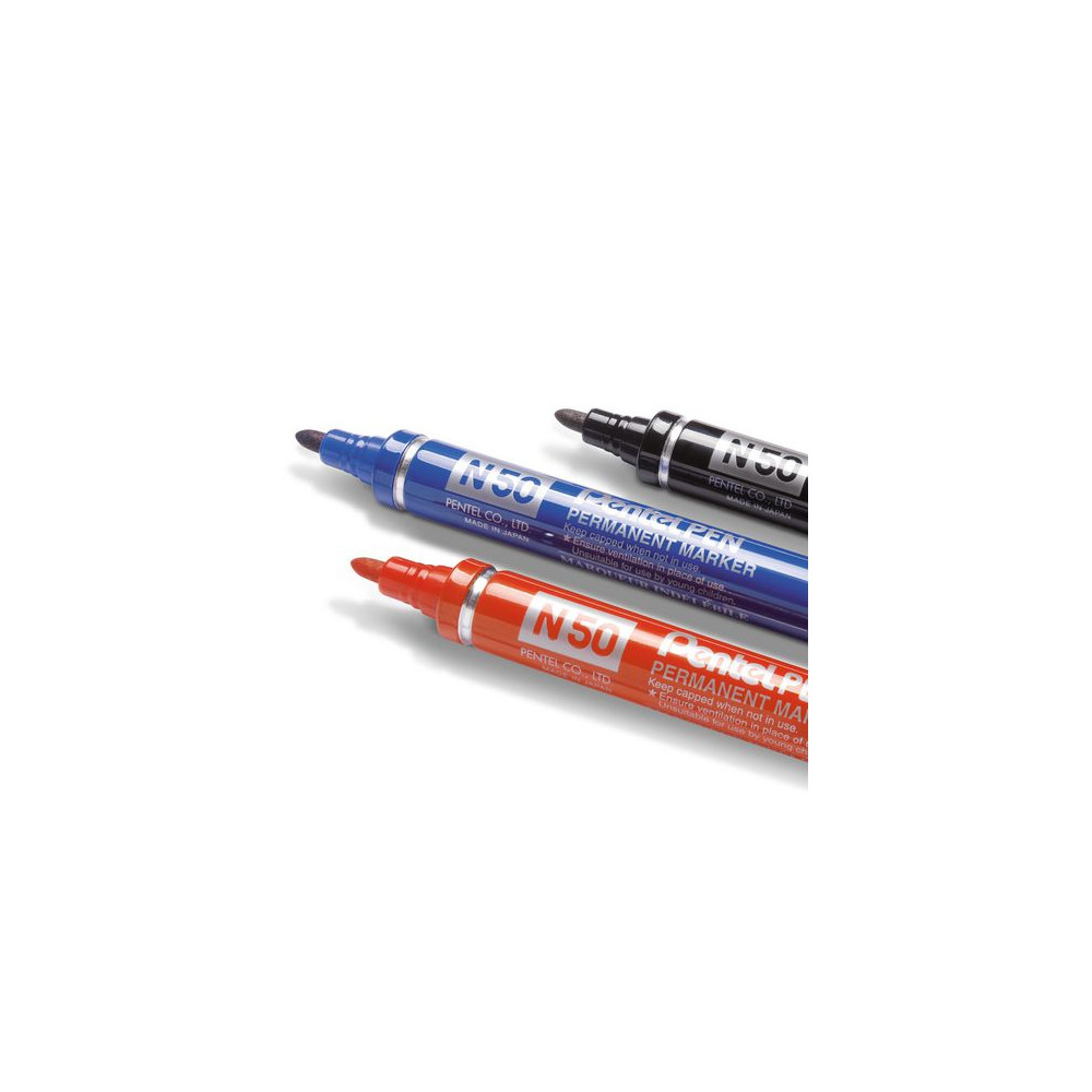 Produktbild för Märkpenna perm. PENTEL N50 rund svart