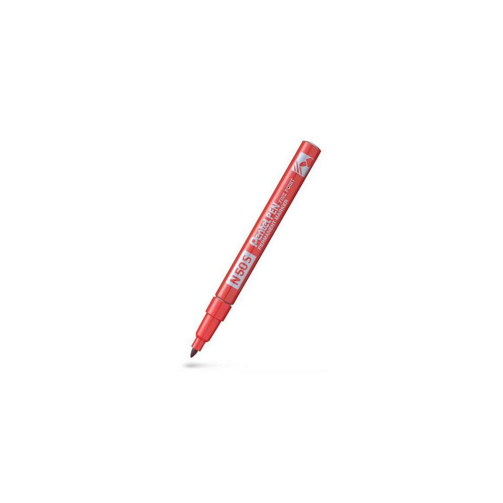 Produktbild för Märkpenna perm. PENTEL N50S rund röd