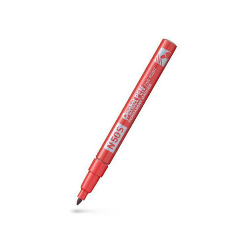 Pentel Märkpenna perm. PENTEL N50S rund röd