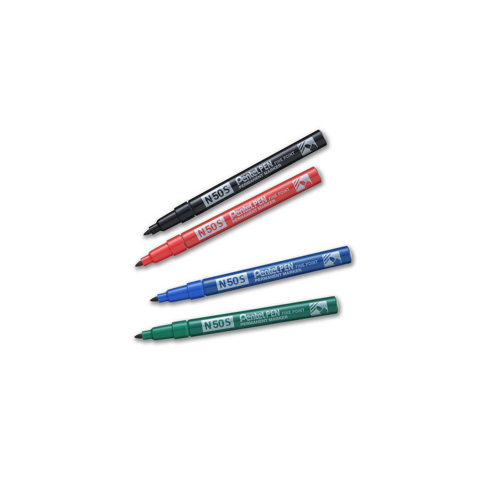Produktbild för Märkpenna perm. PENTEL N50S rund blå