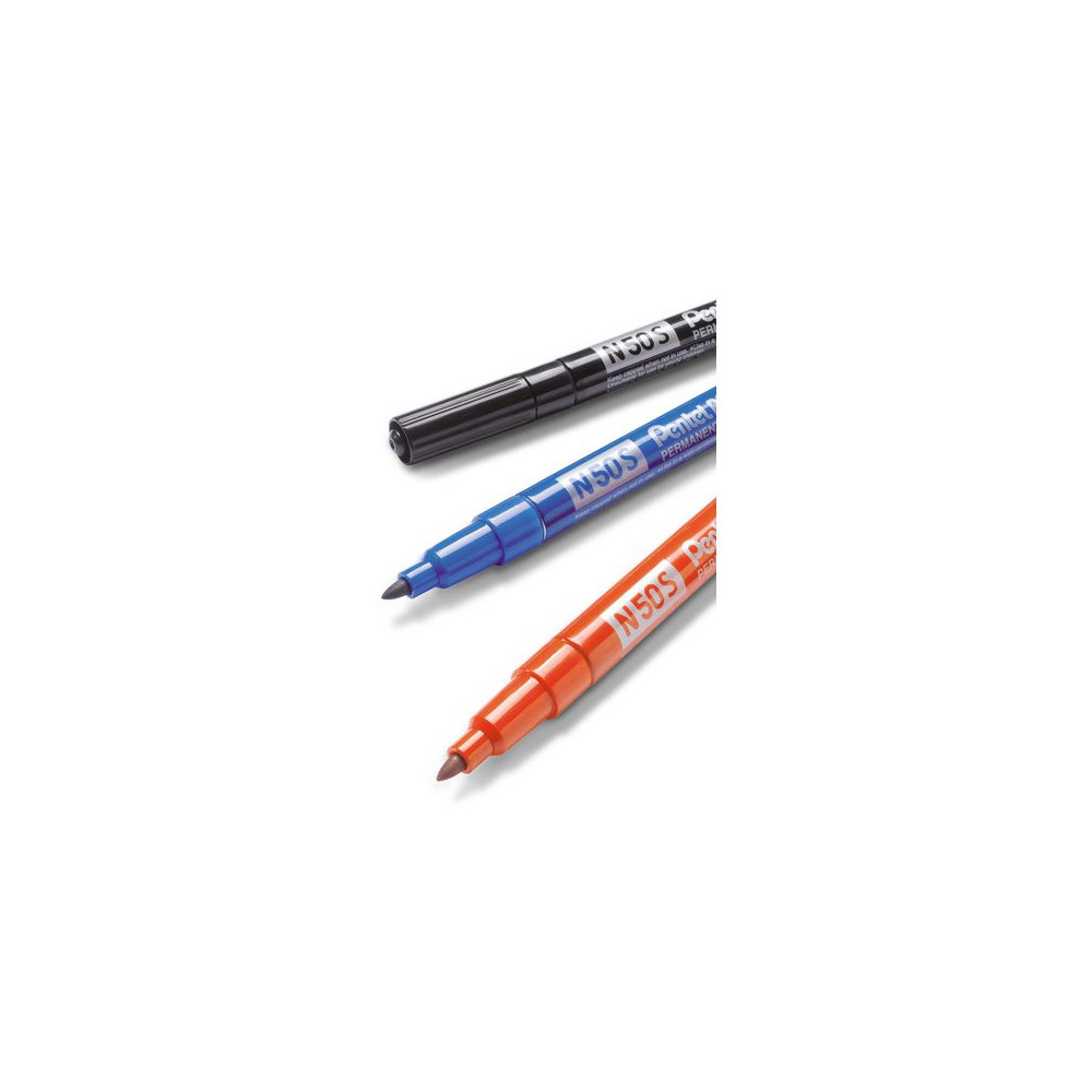 Produktbild för Märkpenna perm. PENTEL N50S rund blå