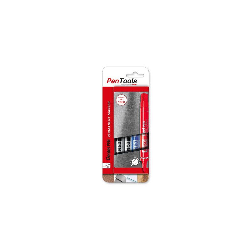 Produktbild för Märkpenna perm. PENTEL N50S rund blå
