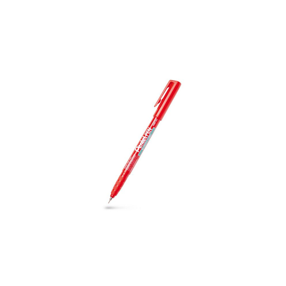 Produktbild för Märkpenna perm. PENTEL super fine röd