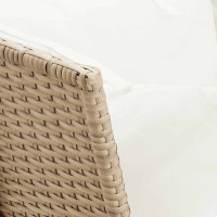 Produktbild för Soffgrupp för trädgård med dynor 4 delar beige konstrotting