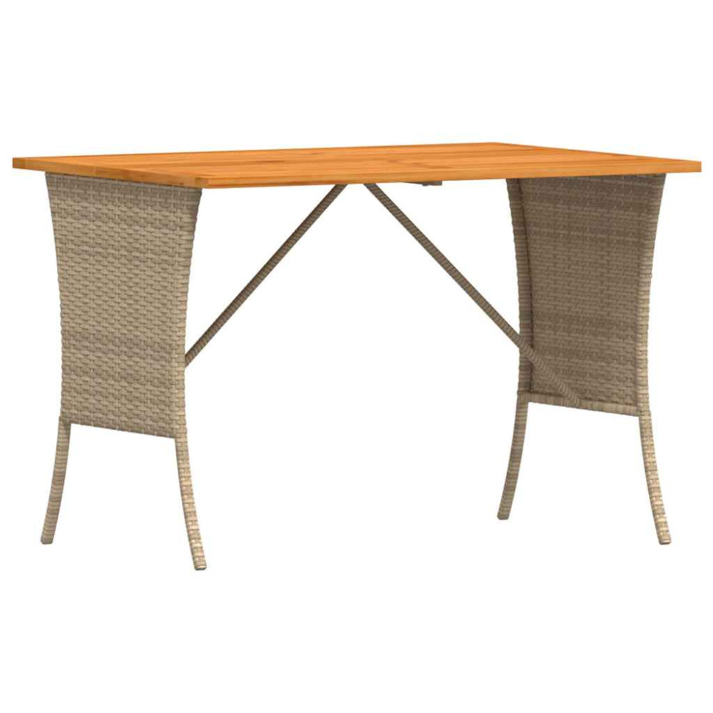 Produktbild för Soffgrupp för trädgård med dynor 4 delar beige konstrotting