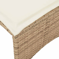Produktbild för Soffgrupp för trädgården med dynor 5 delar beige konstrotting