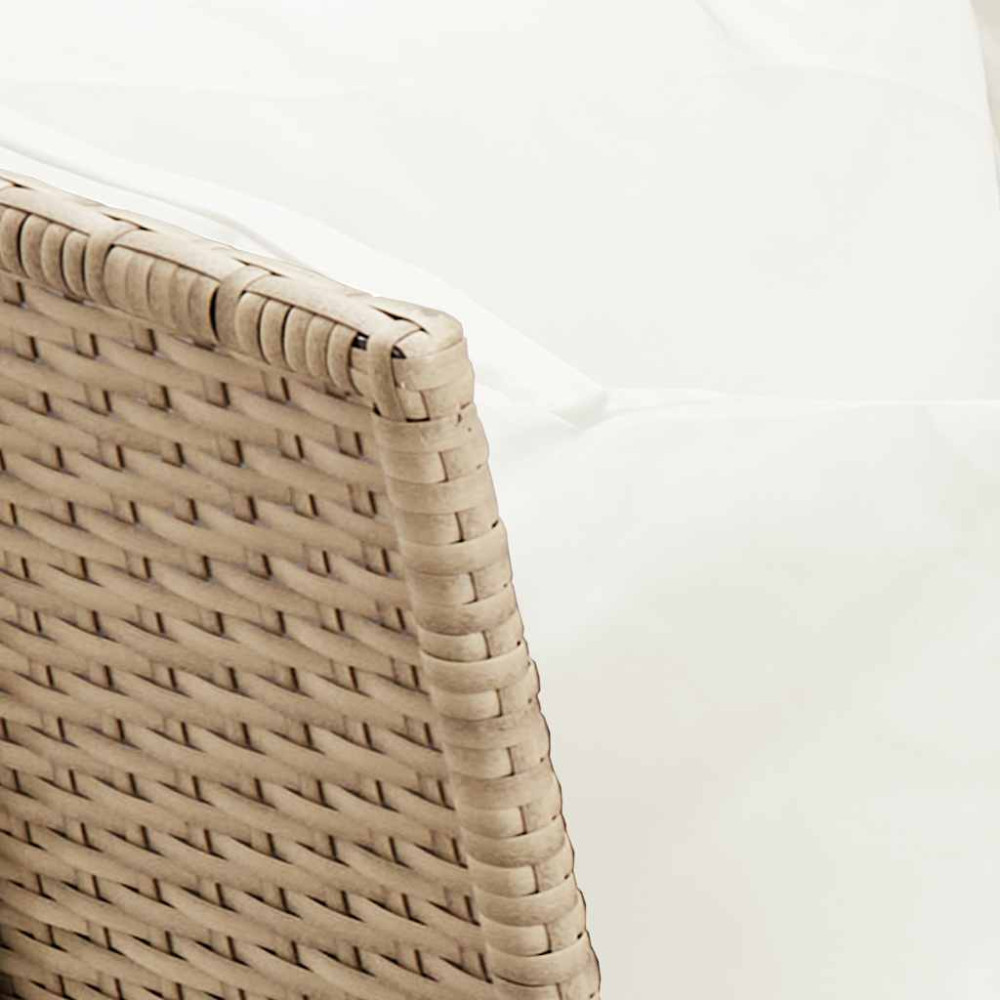 Produktbild för Soffgrupp för trädgården med dynor 5 delar beige konstrotting