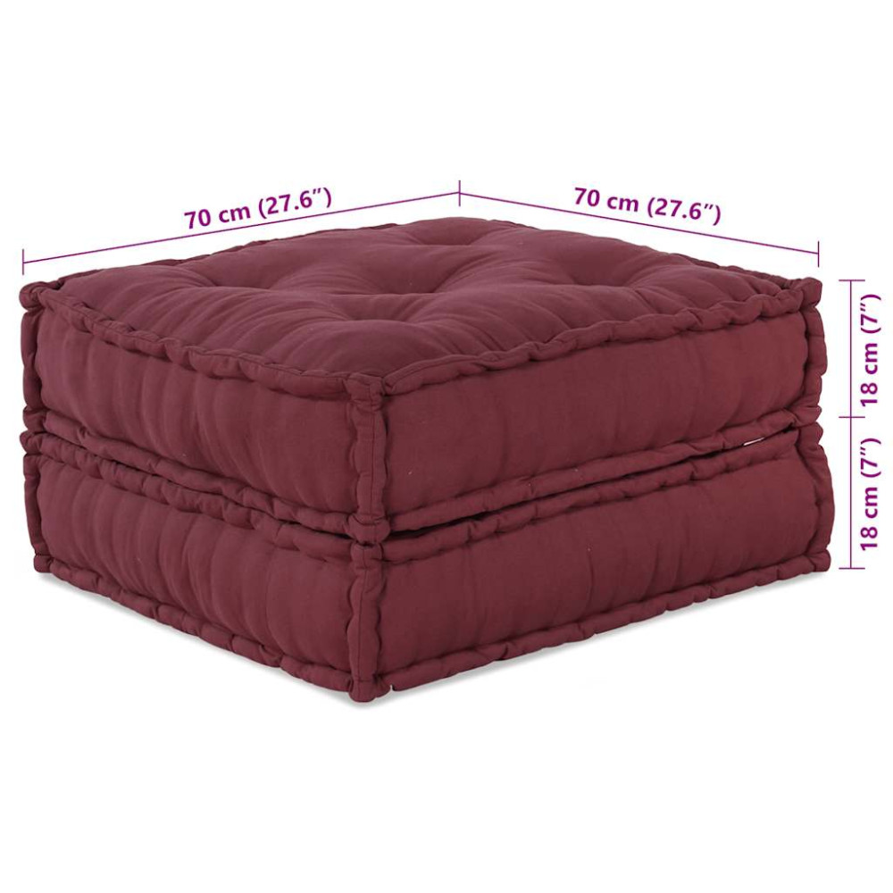 Produktbild för Modulär soffa rödbrun 70x70x36 tyg