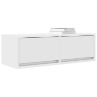 Produktbild för TV-bänkar 2 st vit 80x31x25,5 cm konstruerat trä