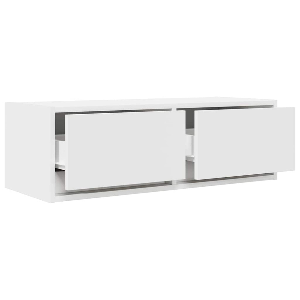 Produktbild för TV-bänkar 2 st vit 80x31x25,5 cm konstruerat trä