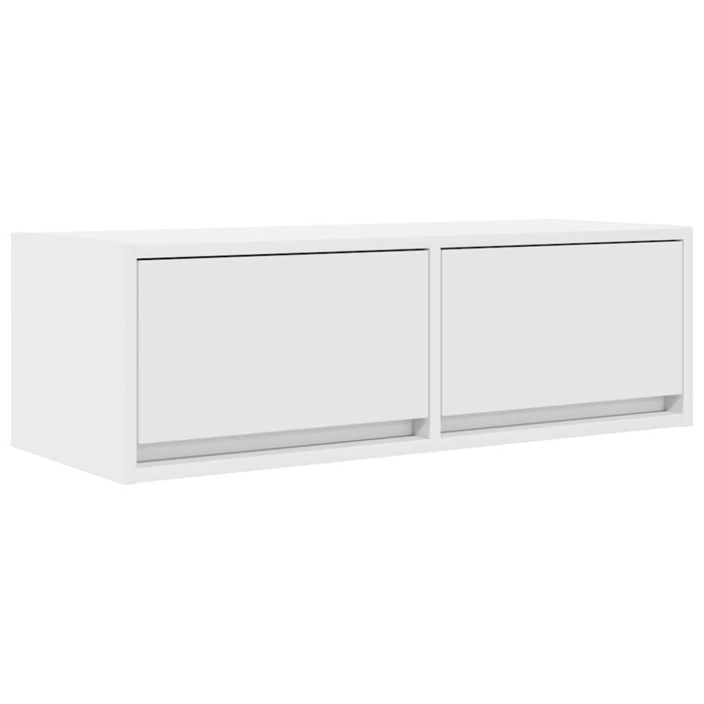 Produktbild för TV-bänkar 2 st vit 80x31x25,5 cm konstruerat trä