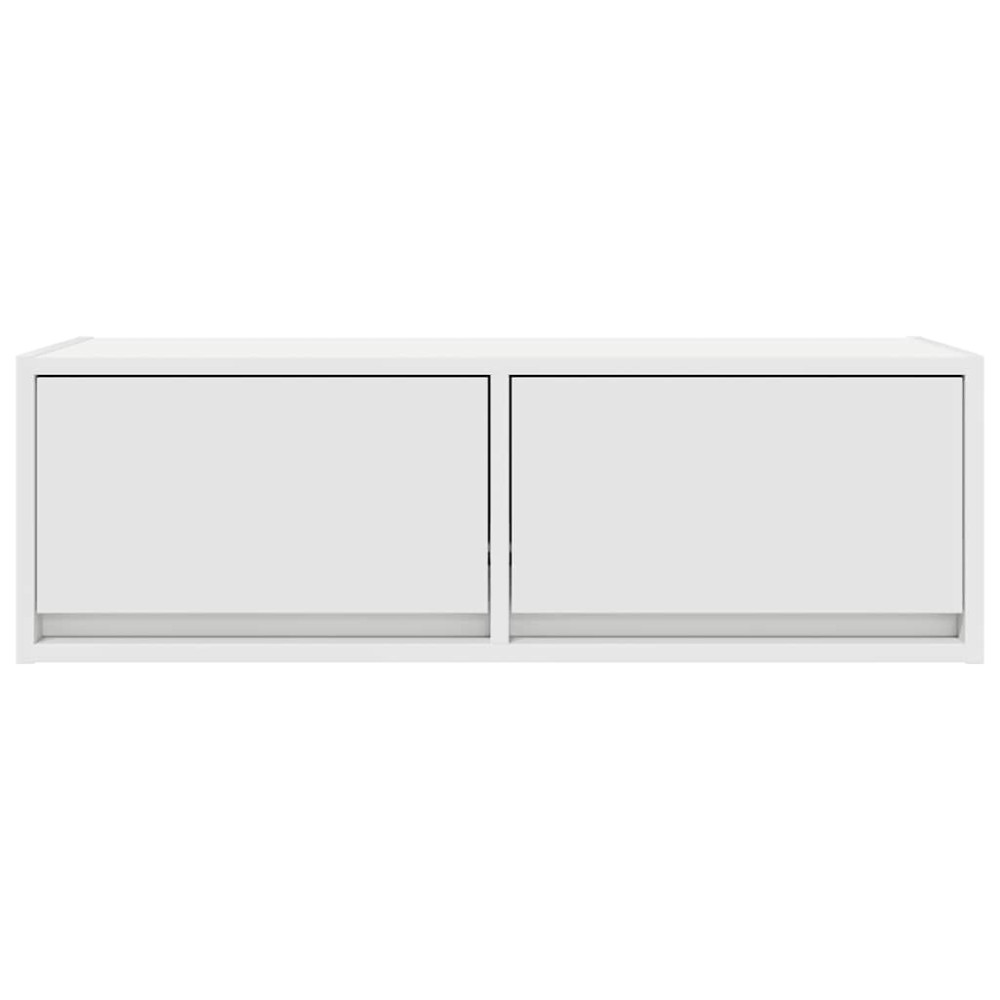 Produktbild för TV-bänkar 2 st vit 80x31x25,5 cm konstruerat trä