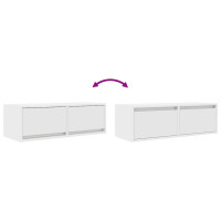 Produktbild för TV-bänkar 2 st vit 80x31x25,5 cm konstruerat trä