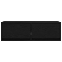 Produktbild för TV-bänkar 2 st svart ek 80x31x25,5 cm konstruerat trä