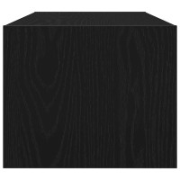 Produktbild för TV-bänkar 2 st svart ek 80x31x25,5 cm konstruerat trä