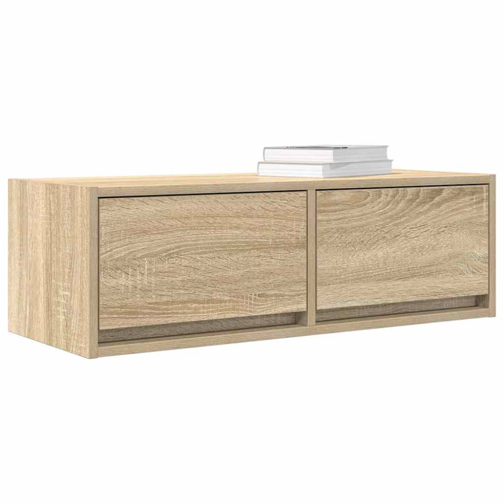 Produktbild för TV-bänkar 2 st, Sonoma ek, 80x31x25,5 cm konstruerat trä