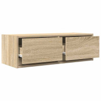 Produktbild för TV-bänkar 2 st, Sonoma ek, 80x31x25,5 cm konstruerat trä