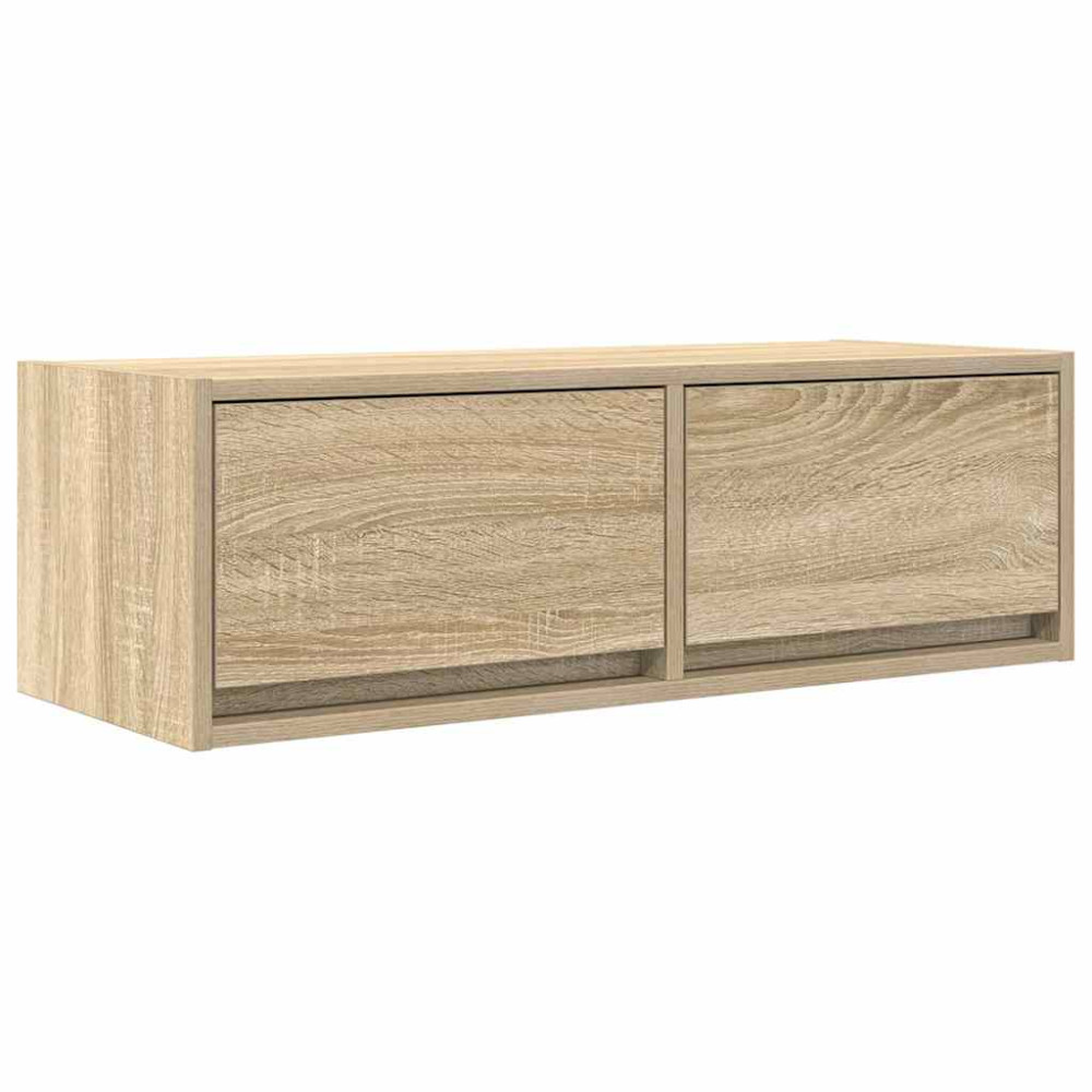Produktbild för TV-bänkar 2 st, Sonoma ek, 80x31x25,5 cm konstruerat trä