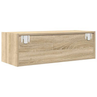 Produktbild för TV-bänkar 2 st, Sonoma ek, 80x31x25,5 cm konstruerat trä