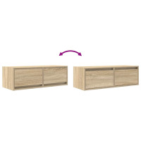 Produktbild för TV-bänkar 2 st, Sonoma ek, 80x31x25,5 cm konstruerat trä