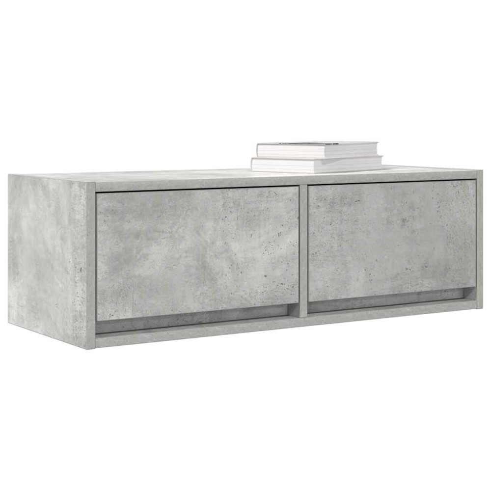 Produktbild för TV-bänkar 2 st betonggrå 80x31x25,5 cm konstruerat trä