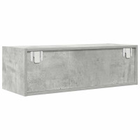 Produktbild för TV-bänkar 2 st betonggrå 80x31x25,5 cm konstruerat trä
