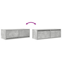 Produktbild för TV-bänkar 2 st betonggrå 80x31x25,5 cm konstruerat trä