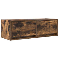 Produktbild för TV-bänkar 2 st rökt ek 80x31x25,5 cm konstruerat trä