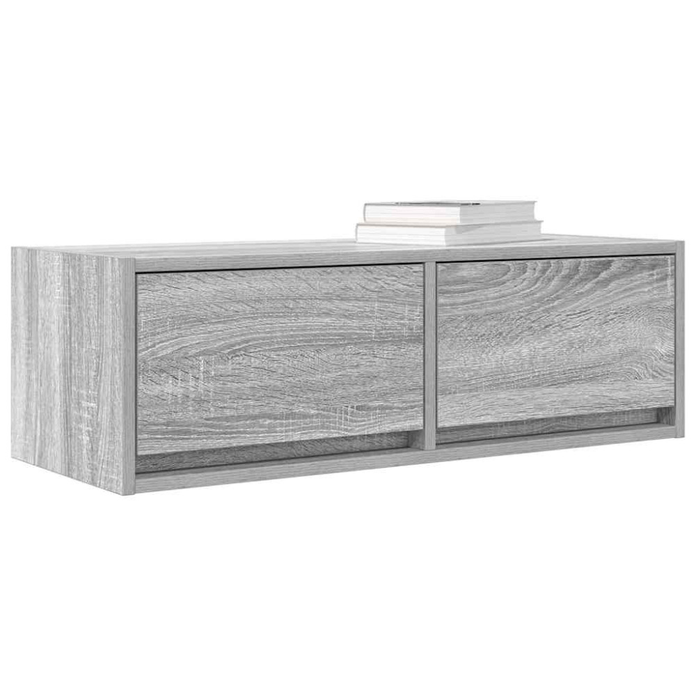 Produktbild för TV-bänkar 2 st grå sonoma 80x31x25,5 cm konstruerat trä