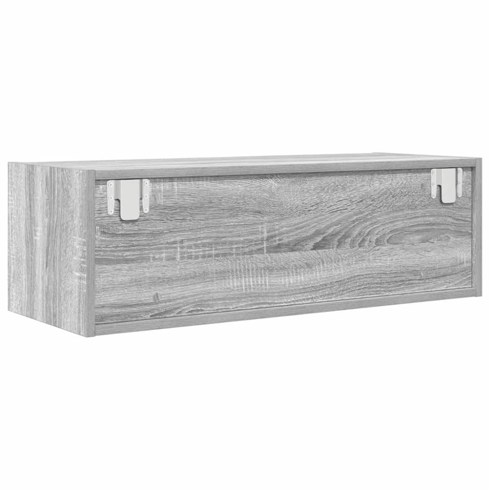 Produktbild för TV-bänkar 2 st grå sonoma 80x31x25,5 cm konstruerat trä