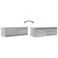 Produktbild för TV-bänkar 2 st grå sonoma 80x31x25,5 cm konstruerat trä