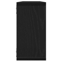Produktbild för Vägghyllor Cube 2 st svart ek 100x15x30 cm konstruerat trä