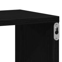 Produktbild för Vägghyllor Cube 2 st svart ek 100x15x30 cm konstruerat trä