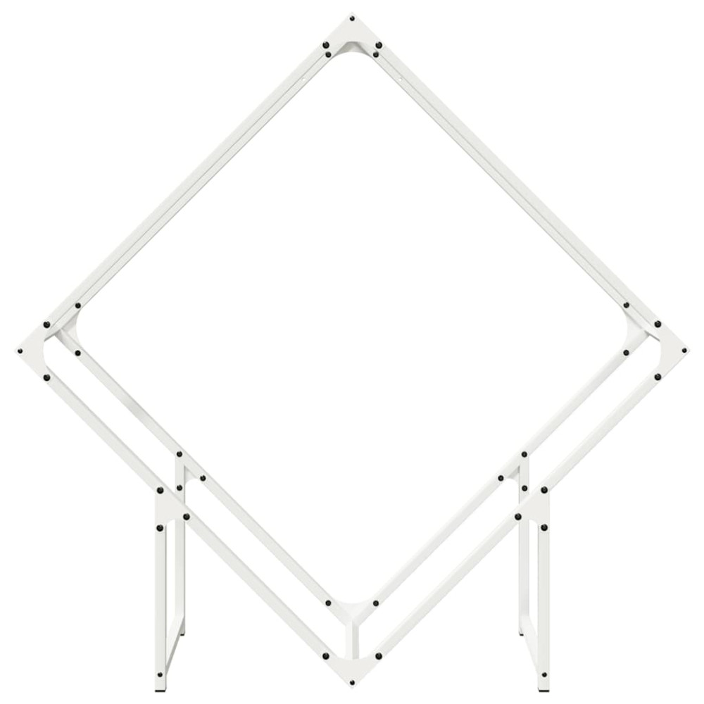 Produktbild för Vedställ vit 100x25x100 cm kallvalsat stål