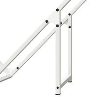 Produktbild för Vedställ vit 100x25x100 cm kallvalsat stål