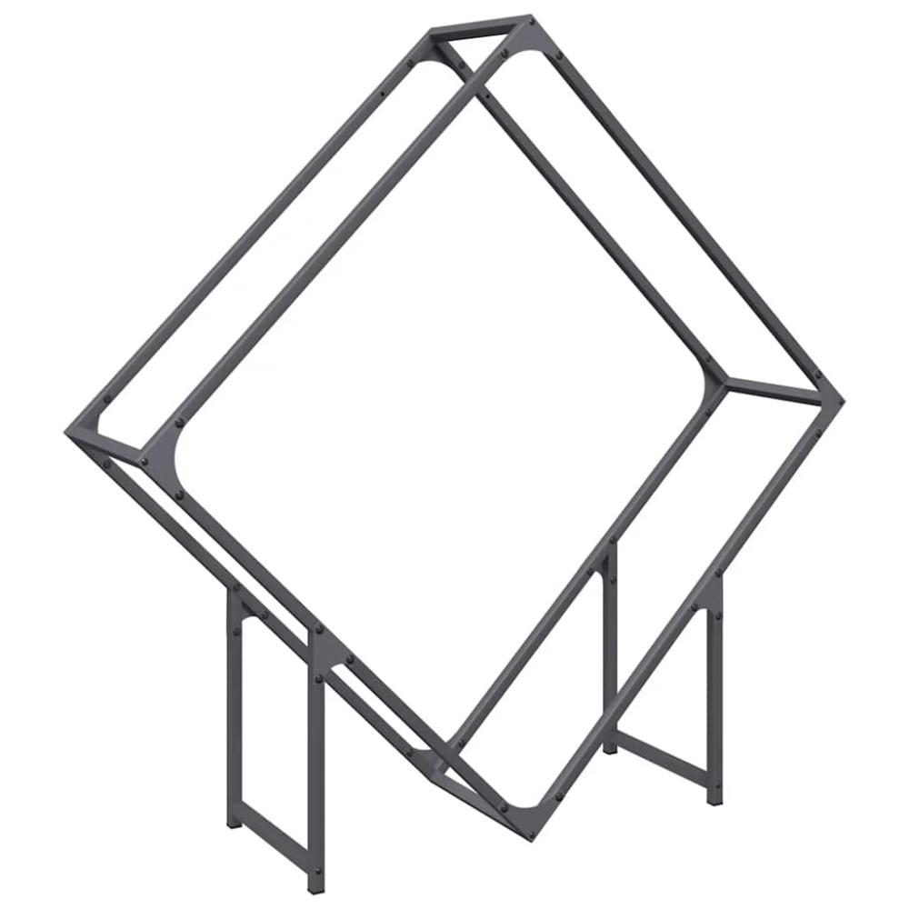 Produktbild för Vedställ antracit 100x25x100 cm kallvalsat stål