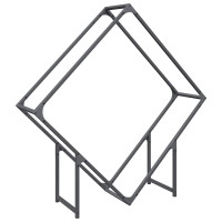 Produktbild för Vedställ antracit 100x25x100 cm kallvalsat stål