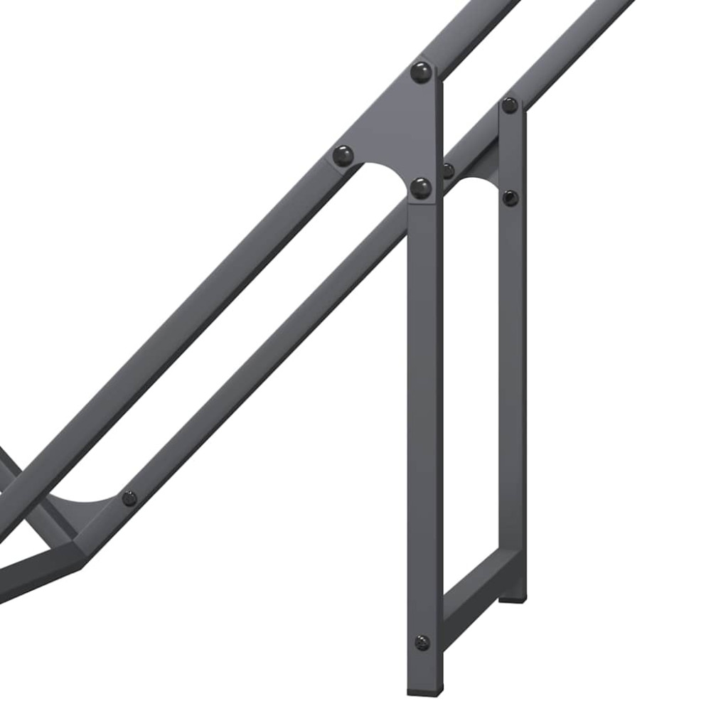 Produktbild för Vedställ antracit 100x25x100 cm kallvalsat stål