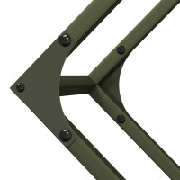 Produktbild för Vedställ olivgrön 100x25x100 cm kallvalsat stål