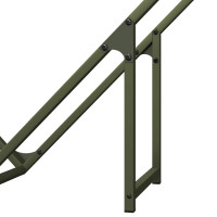 Produktbild för Vedställ olivgrön 100x25x100 cm kallvalsat stål