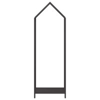 Produktbild för Vedställ svart 40x25x120 cm kallvalsat stål