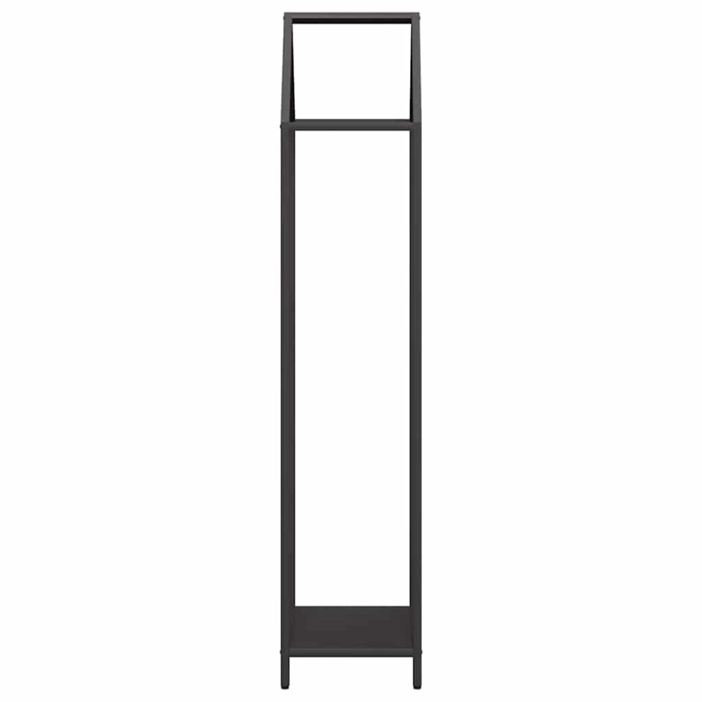 Produktbild för Vedställ svart 40x25x120 cm kallvalsat stål