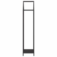 Produktbild för Vedställ svart 40x25x120 cm kallvalsat stål