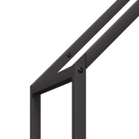 Produktbild för Vedställ svart 40x25x120 cm kallvalsat stål