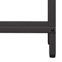 Produktbild för Vedställ svart 40x25x120 cm kallvalsat stål