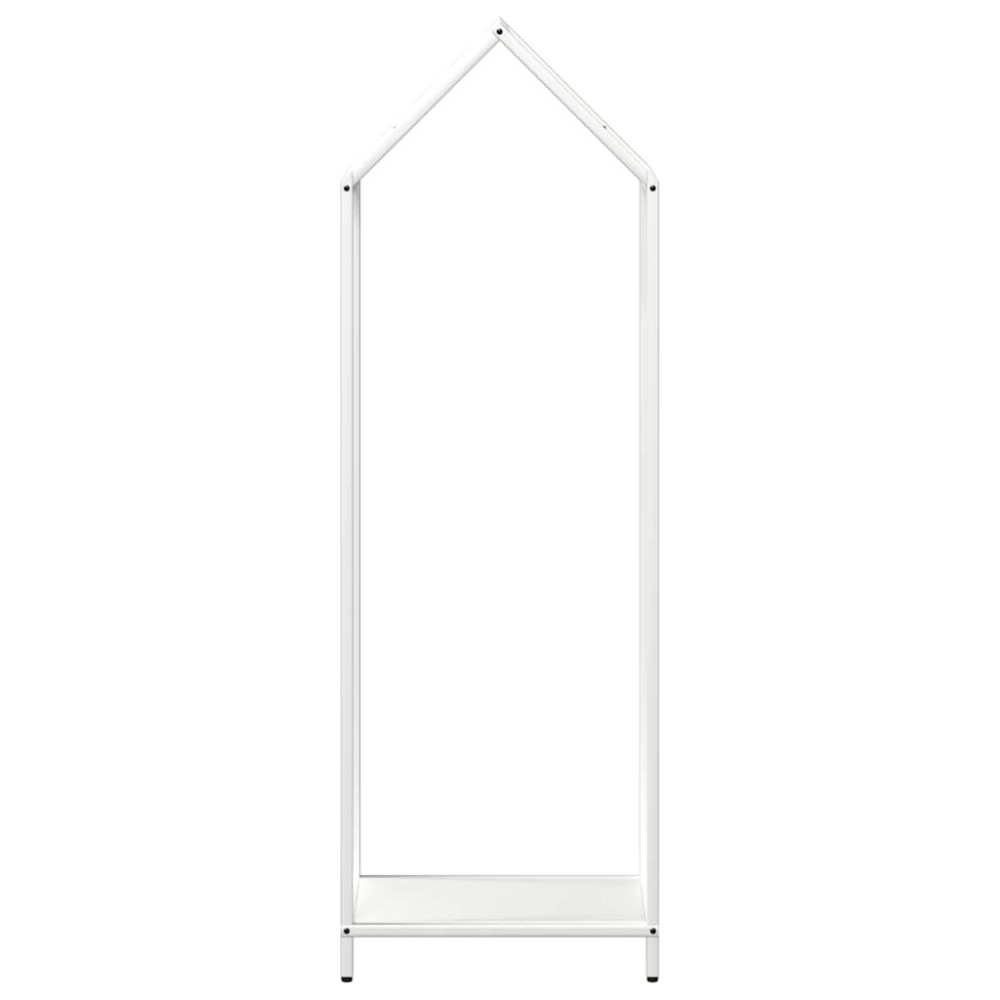 Produktbild för Vedställ vit 40x25x120 cm kallvalsat stål