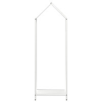 Produktbild för Vedställ vit 40x25x120 cm kallvalsat stål