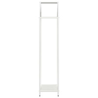 Produktbild för Vedställ vit 40x25x120 cm kallvalsat stål
